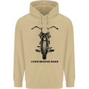 Lifer Behind Bars Motorcycle Motorbike Mens 80% Cotton Hoodie Sand