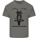 Lifer Behind Bars Motorcycle Motorbike Mens Cotton T-Shirt Tee Top Charcoal