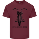 Lifer Behind Bars Motorcycle Motorbike Mens Cotton T-Shirt Tee Top Maroon