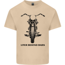 Lifer Behind Bars Motorcycle Motorbike Mens Cotton T-Shirt Tee Top Sand