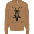 Lifer Behind Bars Motorcycle Motorbike Mens Sweatshirt Jumper Caramel Latte