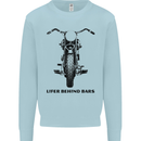 Lifer Behind Bars Motorcycle Motorbike Mens Sweatshirt Jumper Light Blue