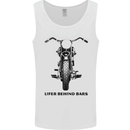 Lifer Behind Bars Motorcycle Motorbike Mens Vest Tank Top White