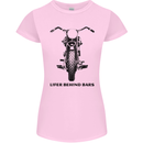 Lifer Behind Bars Motorcycle Motorbike Womens Petite Cut T-Shirt Light Pink