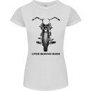 Lifer Behind Bars Motorcycle Motorbike Womens Petite Cut T-Shirt White