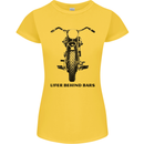 Lifer Behind Bars Motorcycle Motorbike Womens Petite Cut T-Shirt Yellow