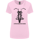 Lifer Behind Bars Motorcycle Motorbike Womens Wider Cut T-Shirt Light Pink