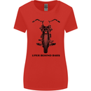Lifer Behind Bars Motorcycle Motorbike Womens Wider Cut T-Shirt Red