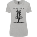 Lifer Behind Bars Motorcycle Motorbike Womens Wider Cut T-Shirt Sports Grey