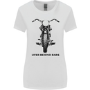 Lifer Behind Bars Motorcycle Motorbike Womens Wider Cut T-Shirt White