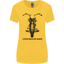 Lifer Behind Bars Motorcycle Motorbike Womens Wider Cut T-Shirt Yellow