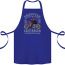 Lifestyle Cafe Racer Biker Motorcycle Cotton Apron 100% Organic Royal Blue