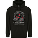 Lifestyle Cafe Racer Biker Motorcycle Mens 80% Cotton Hoodie Black