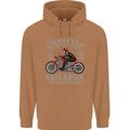 Lifestyle Cafe Racer Biker Motorcycle Mens 80% Cotton Hoodie Caramel Latte