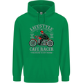 Lifestyle Cafe Racer Biker Motorcycle Mens 80% Cotton Hoodie Irish Green