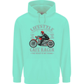 Lifestyle Cafe Racer Biker Motorcycle Mens 80% Cotton Hoodie Peppermint