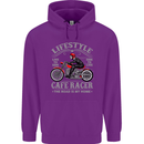 Lifestyle Cafe Racer Biker Motorcycle Mens 80% Cotton Hoodie Purple