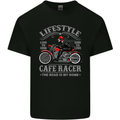 Lifestyle Cafe Racer Biker Motorcycle Mens Cotton T-Shirt Tee Top Black