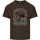Lifestyle Cafe Racer Biker Motorcycle Mens Cotton T-Shirt Tee Top Dark Chocolate