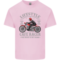 Lifestyle Cafe Racer Biker Motorcycle Mens Cotton T-Shirt Tee Top Light Pink