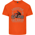 Lifestyle Cafe Racer Biker Motorcycle Mens Cotton T-Shirt Tee Top Orange