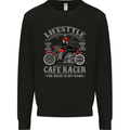 Lifestyle Cafe Racer Biker Motorcycle Mens Sweatshirt Jumper Black