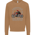 Lifestyle Cafe Racer Biker Motorcycle Mens Sweatshirt Jumper Caramel Latte