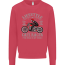 Lifestyle Cafe Racer Biker Motorcycle Mens Sweatshirt Jumper Heliconia