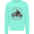 Lifestyle Cafe Racer Biker Motorcycle Mens Sweatshirt Jumper Peppermint