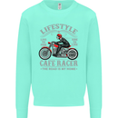 Lifestyle Cafe Racer Biker Motorcycle Mens Sweatshirt Jumper Peppermint