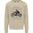 Lifestyle Cafe Racer Biker Motorcycle Mens Sweatshirt Jumper Sand