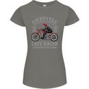 Lifestyle Cafe Racer Biker Motorcycle Womens Petite Cut T-Shirt Charcoal