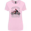 Lifestyle Cafe Racer Biker Motorcycle Womens Wider Cut T-Shirt Light Pink