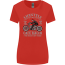 Lifestyle Cafe Racer Biker Motorcycle Womens Wider Cut T-Shirt Red