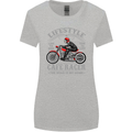 Lifestyle Cafe Racer Biker Motorcycle Womens Wider Cut T-Shirt Sports Grey