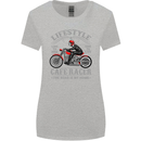 Lifestyle Cafe Racer Biker Motorcycle Womens Wider Cut T-Shirt Sports Grey