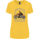 Lifestyle Cafe Racer Biker Motorcycle Womens Wider Cut T-Shirt Yellow