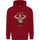 Lift Like a Girl Female Bodybuilding Childrens Kids Hoodie Red