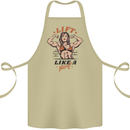 Lift Like a Girl Female Bodybuilding Cotton Apron 100% Organic Khaki