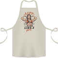 Lift Like a Girl Female Bodybuilding Cotton Apron 100% Organic Natural