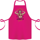 Lift Like a Girl Female Bodybuilding Cotton Apron 100% Organic Pink