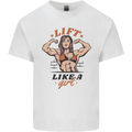 Lift Like a Girl Female Bodybuilding Kids T-Shirt Childrens White
