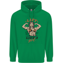 Lift Like a Girl Female Bodybuilding Mens 80% Cotton Hoodie Irish Green