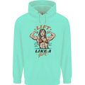Lift Like a Girl Female Bodybuilding Mens 80% Cotton Hoodie Peppermint
