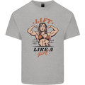 Lift Like a Girl Female Bodybuilding Mens Cotton T-Shirt Tee Top Sports Grey