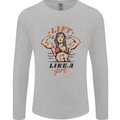 Lift Like a Girl Female Bodybuilding Mens Long Sleeve T-Shirt Sports Grey