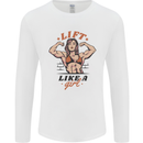 Lift Like a Girl Female Bodybuilding Mens Long Sleeve T-Shirt White