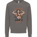 Lift Like a Girl Female Bodybuilding Mens Sweatshirt Jumper Charcoal