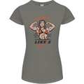 Lift Like a Girl Female Bodybuilding Womens Petite Cut T-Shirt Charcoal