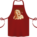 Lion Best Dad Ever Funny Father's Day Cotton Apron 100% Organic Maroon